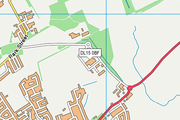 DL15 0BF map - OS VectorMap District (Ordnance Survey)