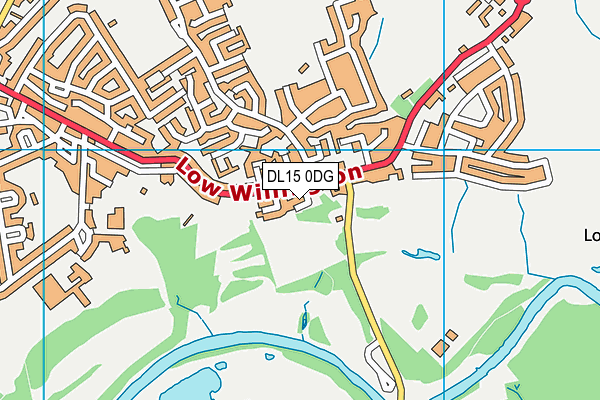 DL15 0DG map - OS VectorMap District (Ordnance Survey)