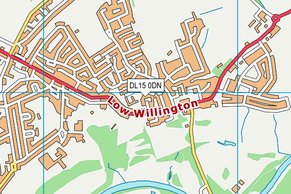 DL15 0DN map - OS VectorMap District (Ordnance Survey)