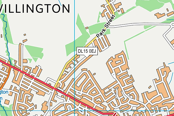 DL15 0EJ map - OS VectorMap District (Ordnance Survey)