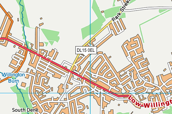 DL15 0EL map - OS VectorMap District (Ordnance Survey)