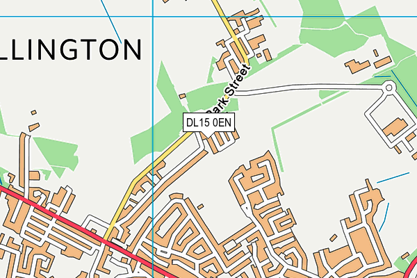 DL15 0EN map - OS VectorMap District (Ordnance Survey)