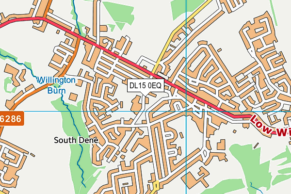 Willington Primary School map (DL15 0EQ) - OS VectorMap District (Ordnance Survey)