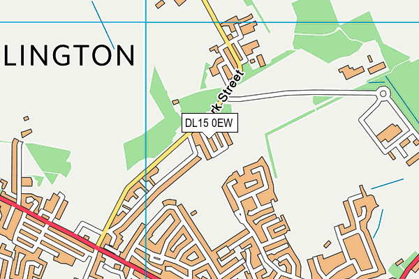 DL15 0EW map - OS VectorMap District (Ordnance Survey)