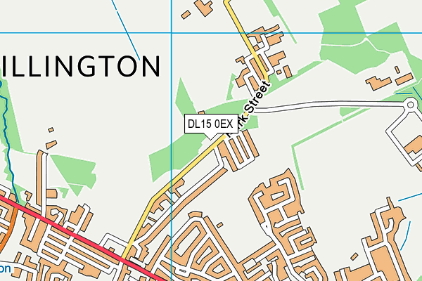 DL15 0EX map - OS VectorMap District (Ordnance Survey)