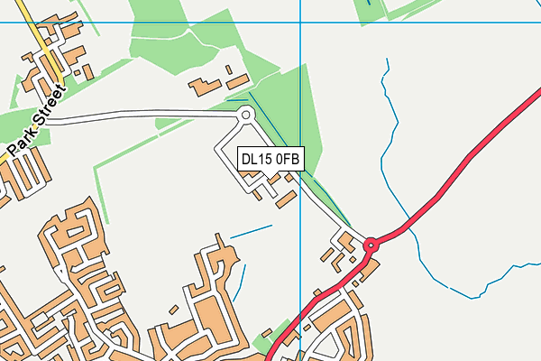 DL15 0FB map - OS VectorMap District (Ordnance Survey)
