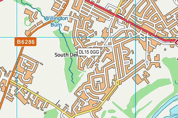 DL15 0GG map - OS VectorMap District (Ordnance Survey)