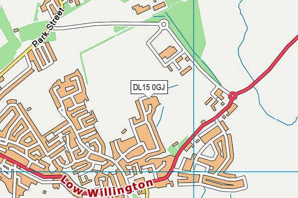 DL15 0GJ map - OS VectorMap District (Ordnance Survey)