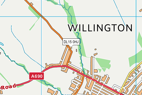 DL15 0HJ map - OS VectorMap District (Ordnance Survey)