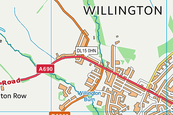 DL15 0HN map - OS VectorMap District (Ordnance Survey)