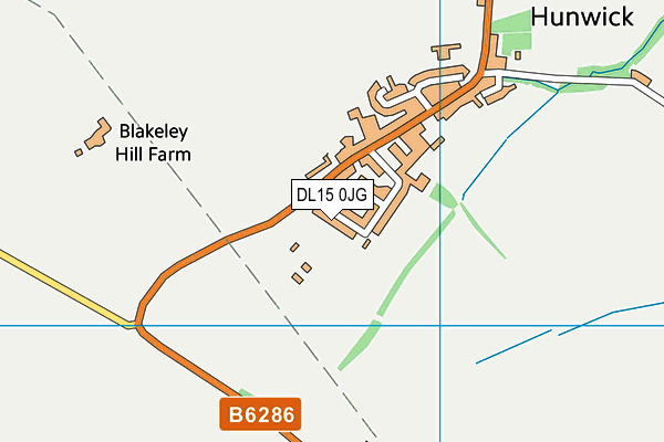 DL15 0JG map - OS VectorMap District (Ordnance Survey)