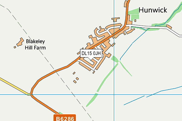 DL15 0JH map - OS VectorMap District (Ordnance Survey)