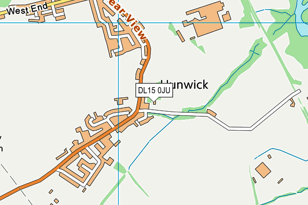 DL15 0JU map - OS VectorMap District (Ordnance Survey)