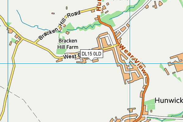 DL15 0LD map - OS VectorMap District (Ordnance Survey)