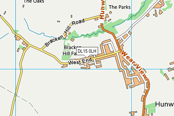 DL15 0LH map - OS VectorMap District (Ordnance Survey)
