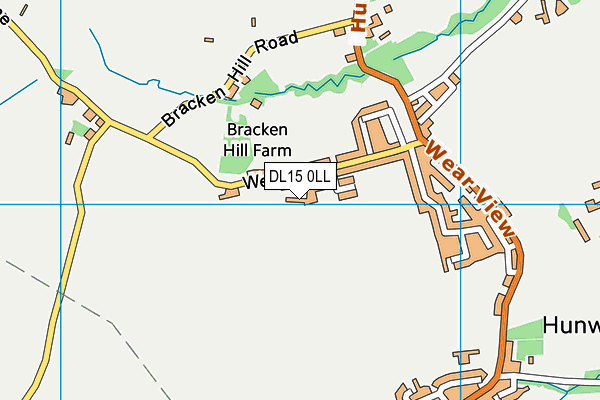 DL15 0LL map - OS VectorMap District (Ordnance Survey)