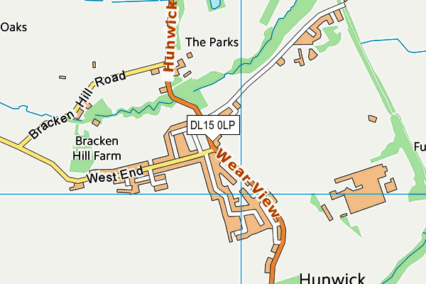 DL15 0LP map - OS VectorMap District (Ordnance Survey)