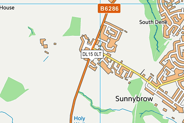 Sunnybrow Primary School map (DL15 0LT) - OS VectorMap District (Ordnance Survey)