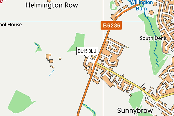 DL15 0LU map - OS VectorMap District (Ordnance Survey)