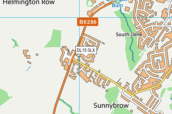 DL15 0LX map - OS VectorMap District (Ordnance Survey)