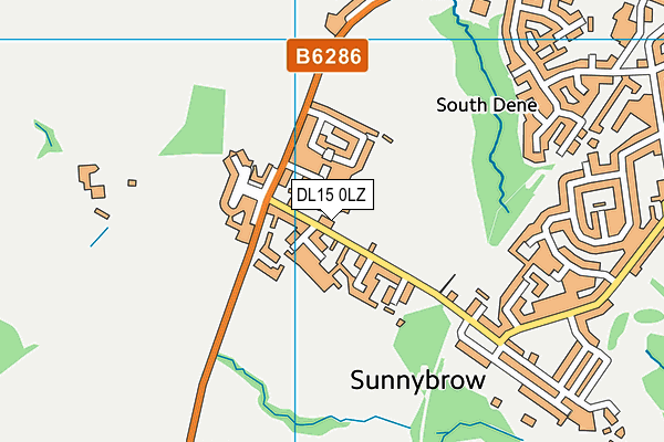 DL15 0LZ map - OS VectorMap District (Ordnance Survey)