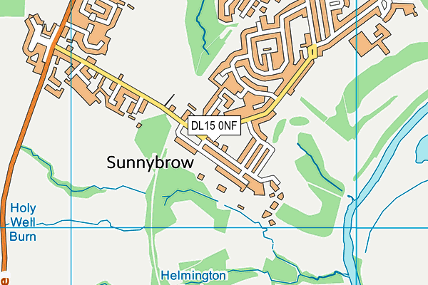 DL15 0NF map - OS VectorMap District (Ordnance Survey)