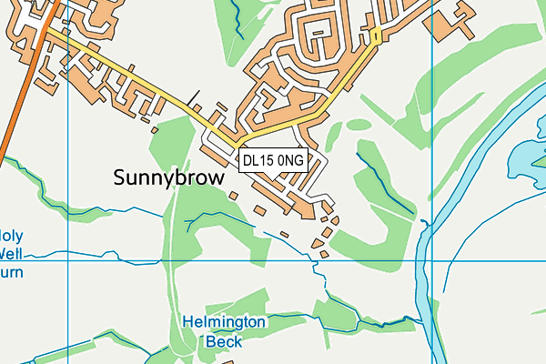 DL15 0NG map - OS VectorMap District (Ordnance Survey)