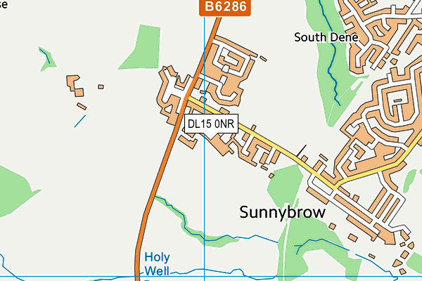 DL15 0NR map - OS VectorMap District (Ordnance Survey)