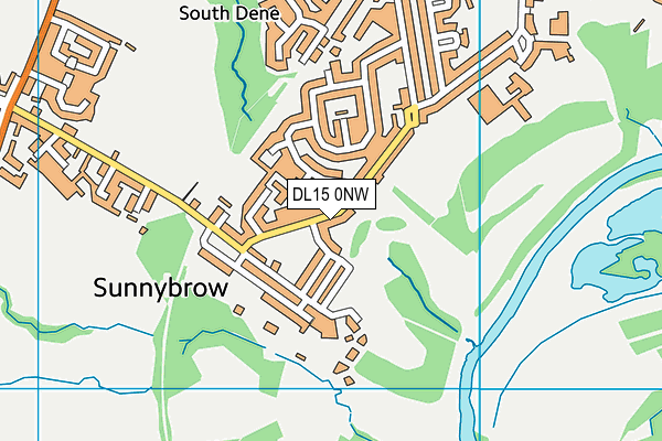 DL15 0NW map - OS VectorMap District (Ordnance Survey)