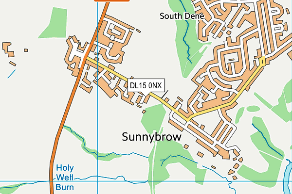 DL15 0NX map - OS VectorMap District (Ordnance Survey)