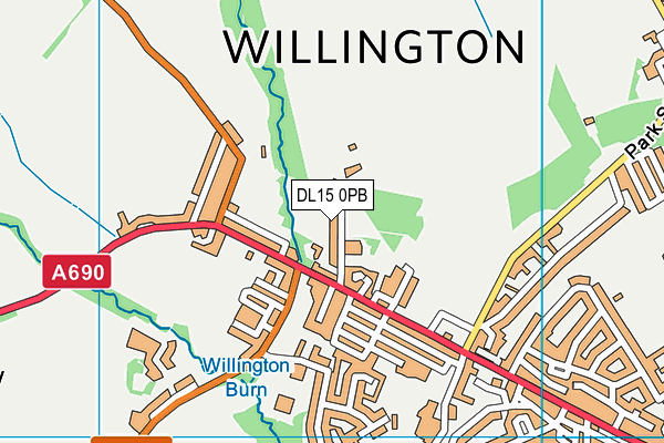 Our Lady and St Thomas Catholic Primary School, Willington map (DL15 0PB) - OS VectorMap District (Ordnance Survey)