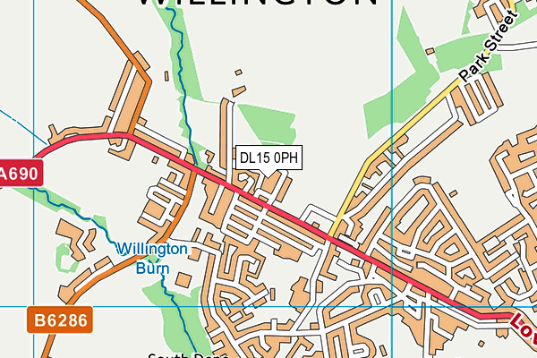 DL15 0PH map - OS VectorMap District (Ordnance Survey)