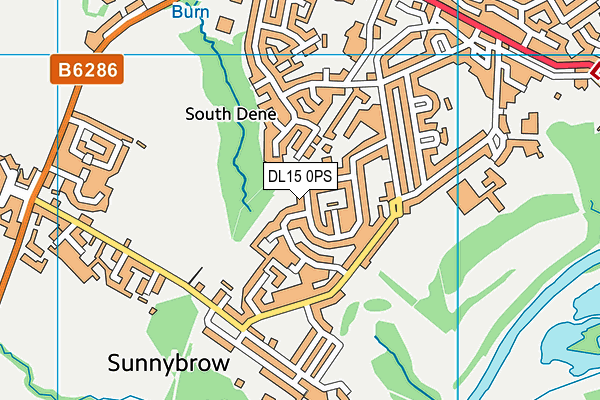 DL15 0PS map - OS VectorMap District (Ordnance Survey)