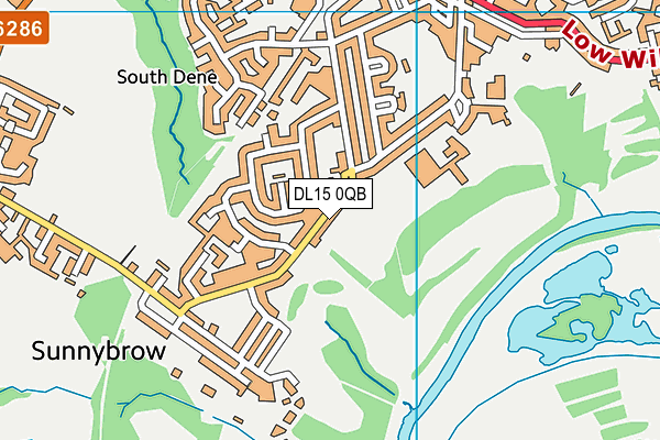 DL15 0QB map - OS VectorMap District (Ordnance Survey)