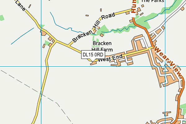 DL15 0RD map - OS VectorMap District (Ordnance Survey)