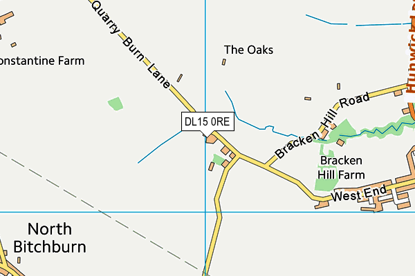 DL15 0RE map - OS VectorMap District (Ordnance Survey)