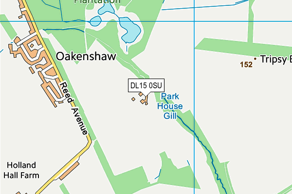 DL15 0SU map - OS VectorMap District (Ordnance Survey)