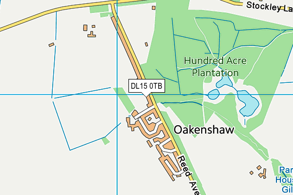 DL15 0TB map - OS VectorMap District (Ordnance Survey)