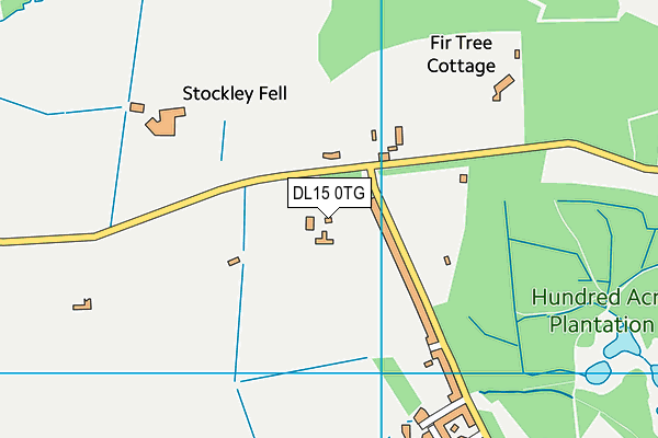 DL15 0TG map - OS VectorMap District (Ordnance Survey)