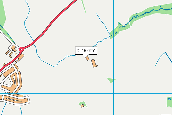 DL15 0TY map - OS VectorMap District (Ordnance Survey)