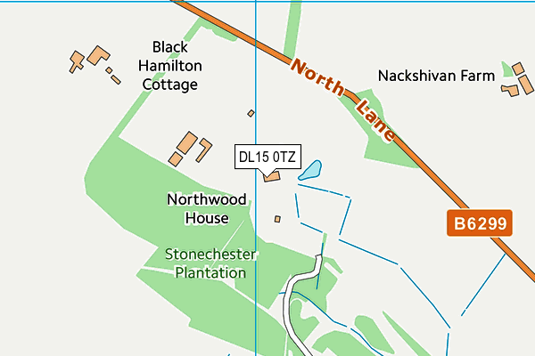 DL15 0TZ map - OS VectorMap District (Ordnance Survey)