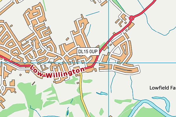 DL15 0UP map - OS VectorMap District (Ordnance Survey)