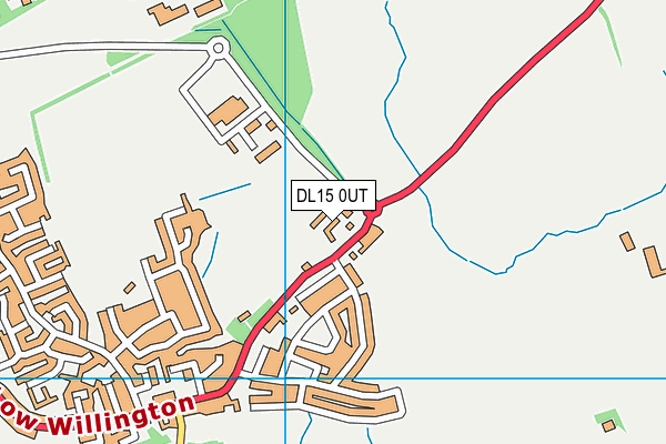 DL15 0UT map - OS VectorMap District (Ordnance Survey)