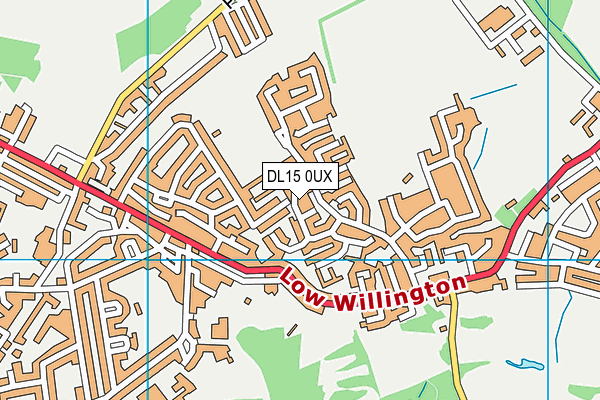 DL15 0UX map - OS VectorMap District (Ordnance Survey)