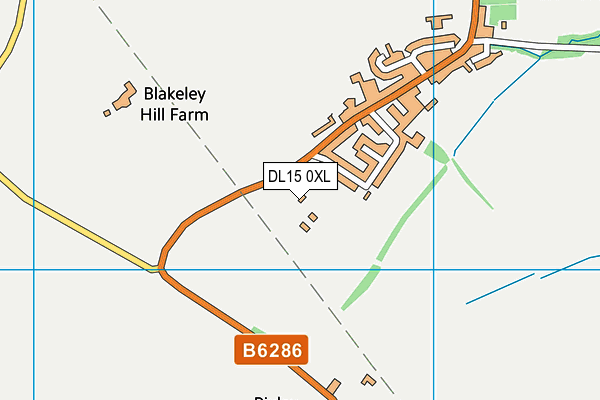 DL15 0XL map - OS VectorMap District (Ordnance Survey)