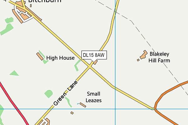 DL15 8AW map - OS VectorMap District (Ordnance Survey)