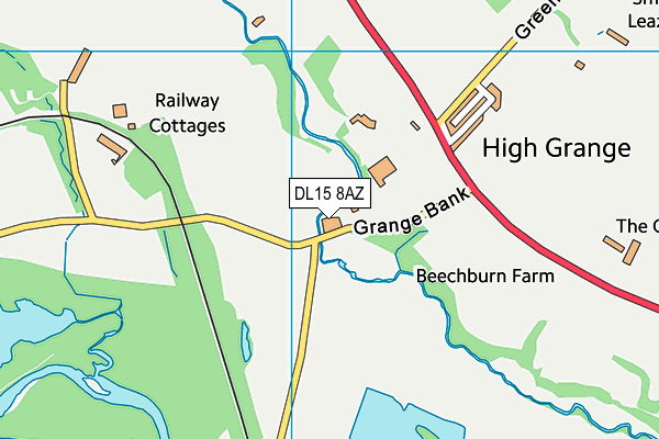 DL15 8AZ map - OS VectorMap District (Ordnance Survey)