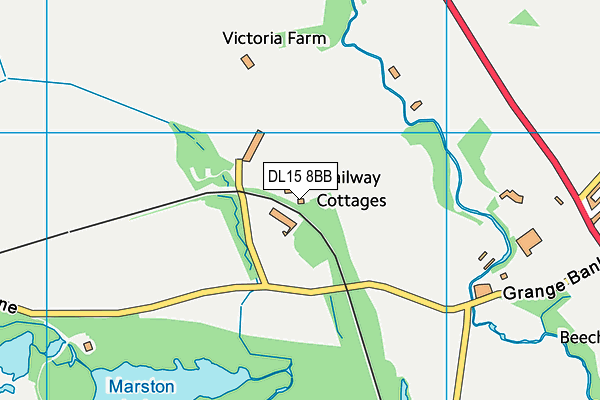 DL15 8BB map - OS VectorMap District (Ordnance Survey)