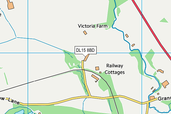 DL15 8BD map - OS VectorMap District (Ordnance Survey)