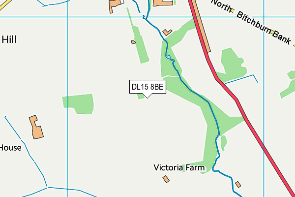 DL15 8BE map - OS VectorMap District (Ordnance Survey)